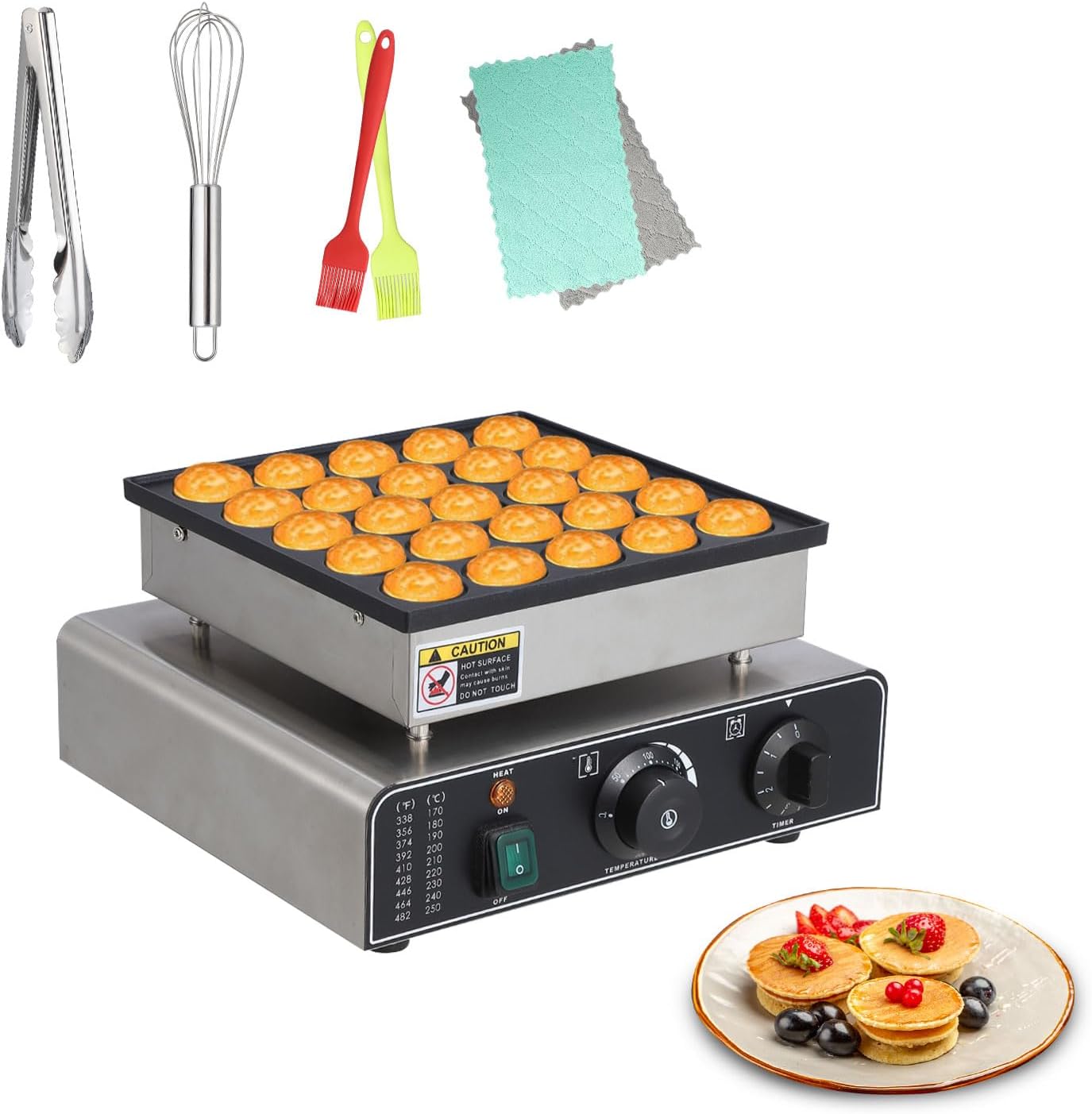Euker Mini Dutch Pancake Maker: Perfect Snacks & Desserts! 