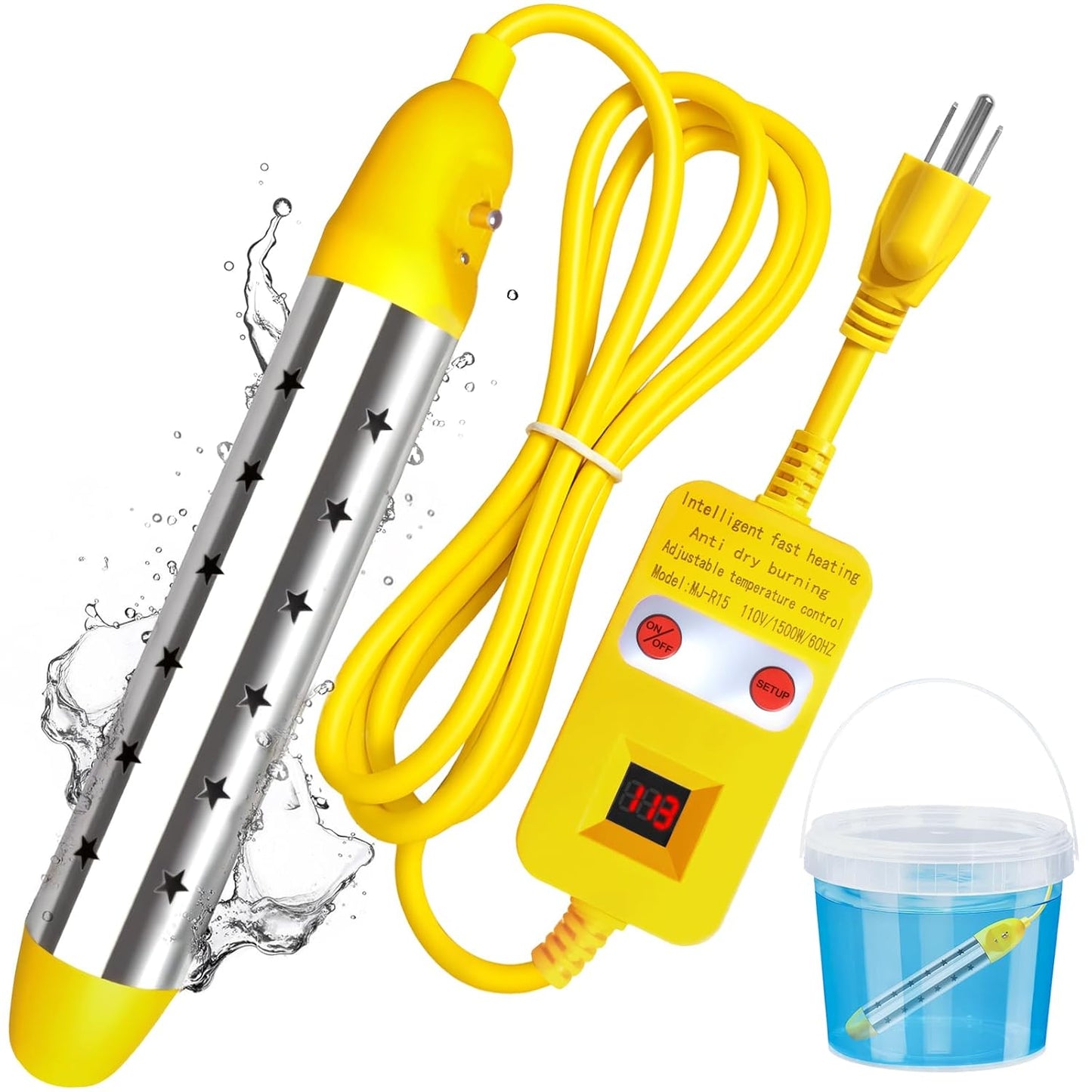 Immersion Water Heater 1500W for Quick and Safe Heating Needs