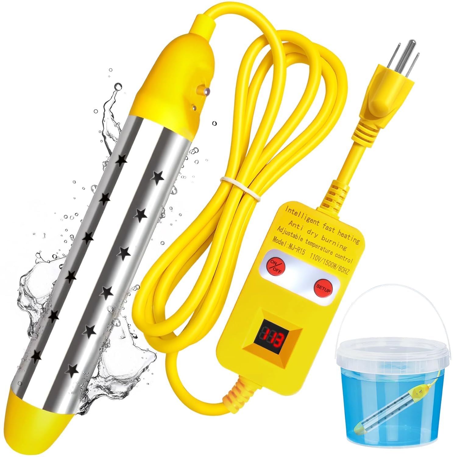 Immersion Water Heater 1500W for Quick and Safe Heating Needs