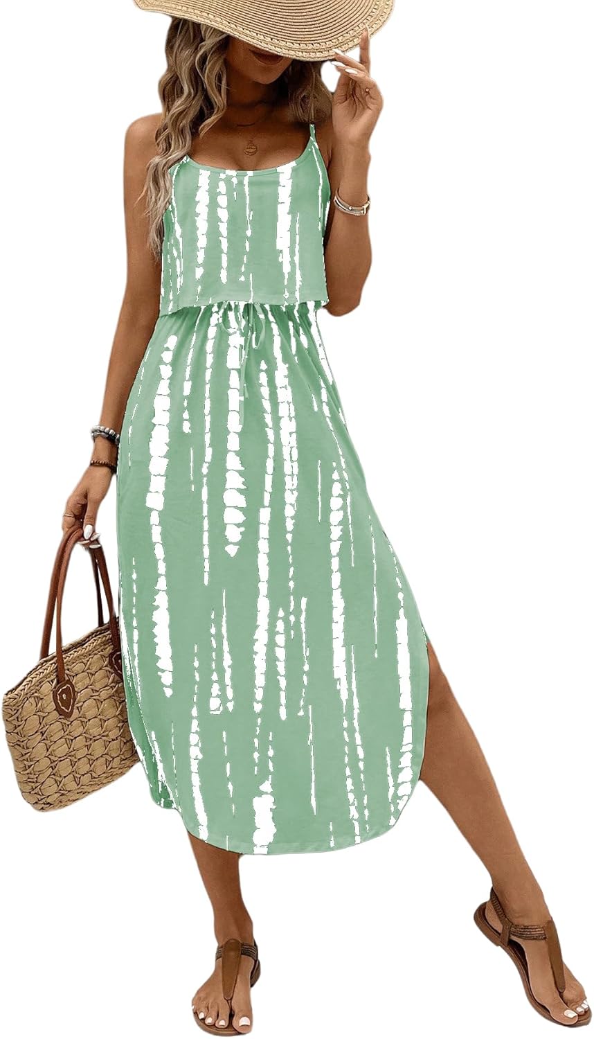 Women's Spaghetti Strap Tie Dye Cami Dress for All Occasions