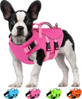 Dogcheer Dog Life Jacket with Double Rescue Handle - Pink S