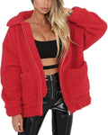 PRETTYGARDEN Women's Sherpa Fleece Oversized Teddy Jacket - Warm