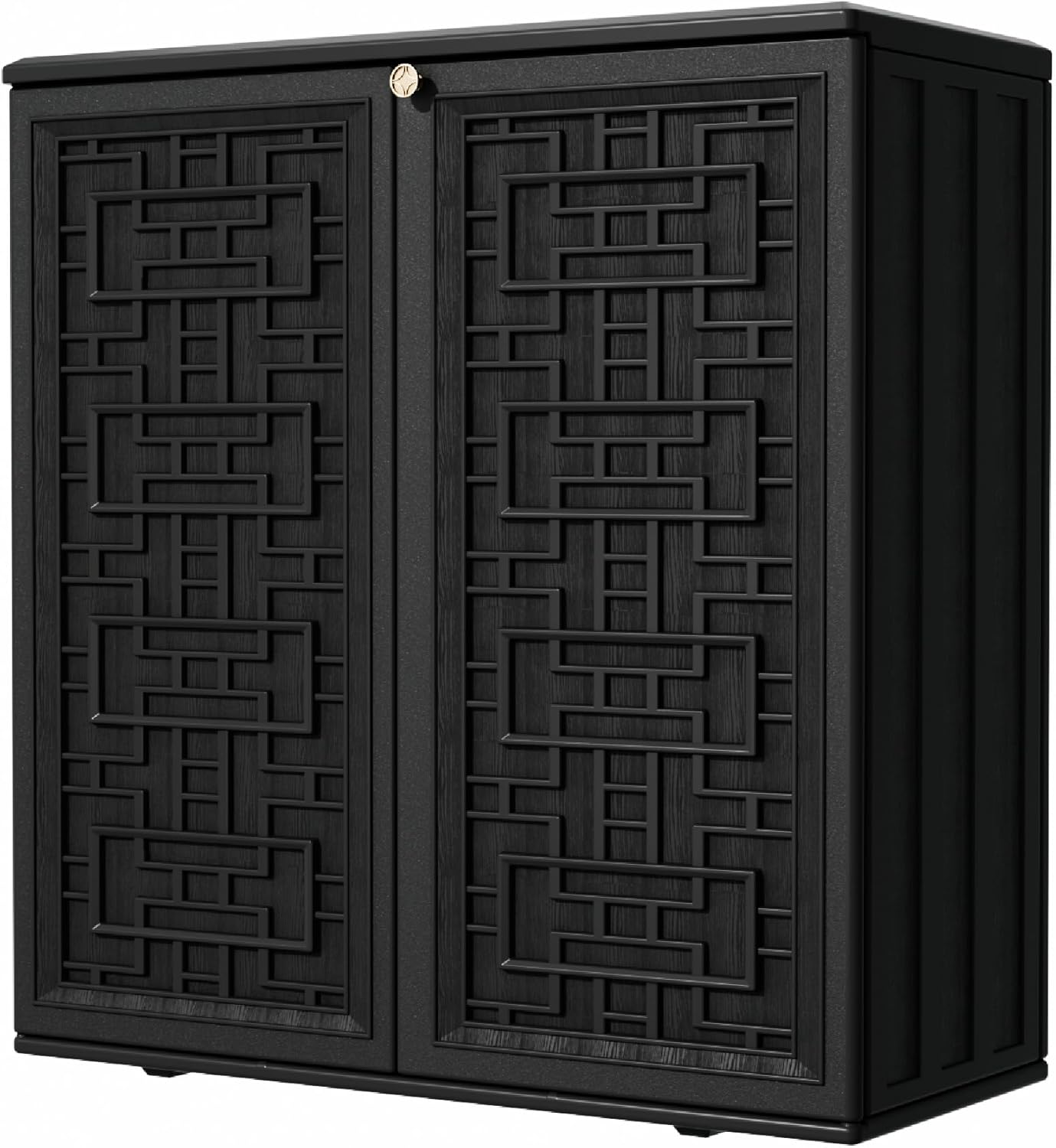 Outdoor Storage Cabinet Waterproof with Shelf for Garden Use