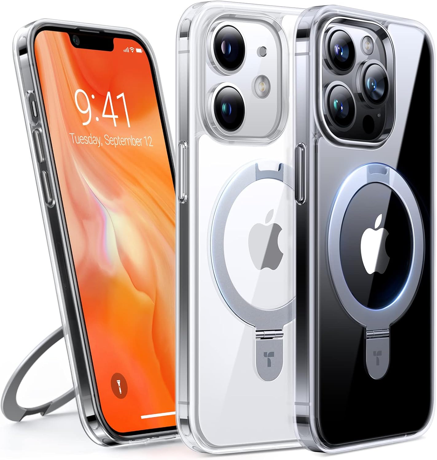 TORRAS Magnetic UPRO Ostand Case for iPhone 12 & 12 Pro Clear