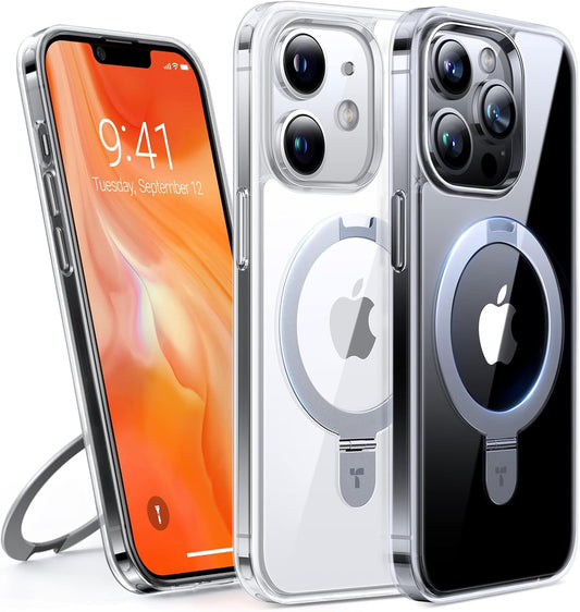 TORRAS Magnetic UPRO Ostand Case for iPhone 12 & 12 Pro Clear