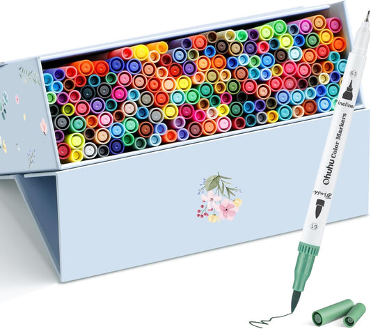 Ohuhu Markers for Adult Coloring Books - 160 Colors Set