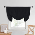 Blackout Halloween Curtains for Privacy - Adjustable Size, 52x45, Black