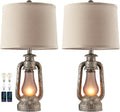 RORIANO Farmhouse Rustic Table Lamps with USB Ports