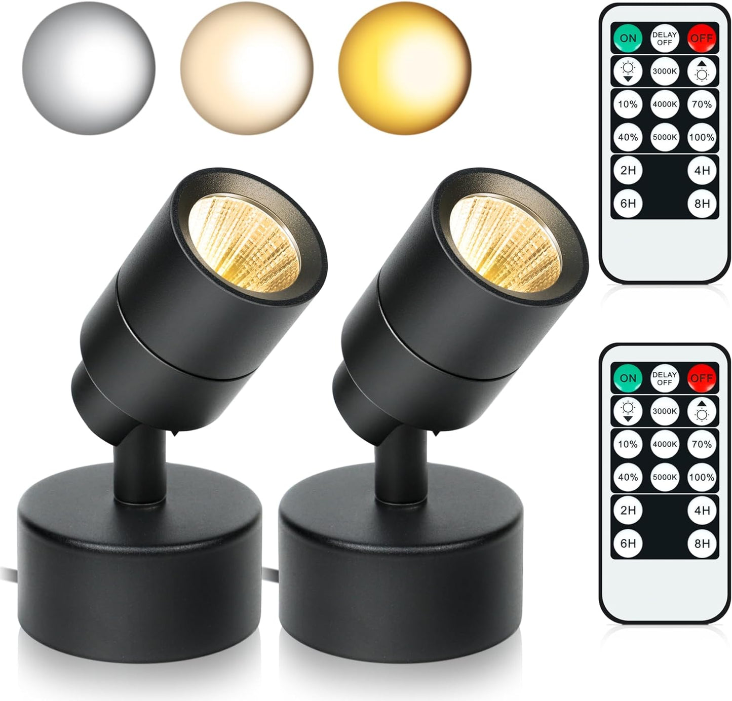 2 Pack LED Spotlights Indoor for Plants Uplighting & Artwork