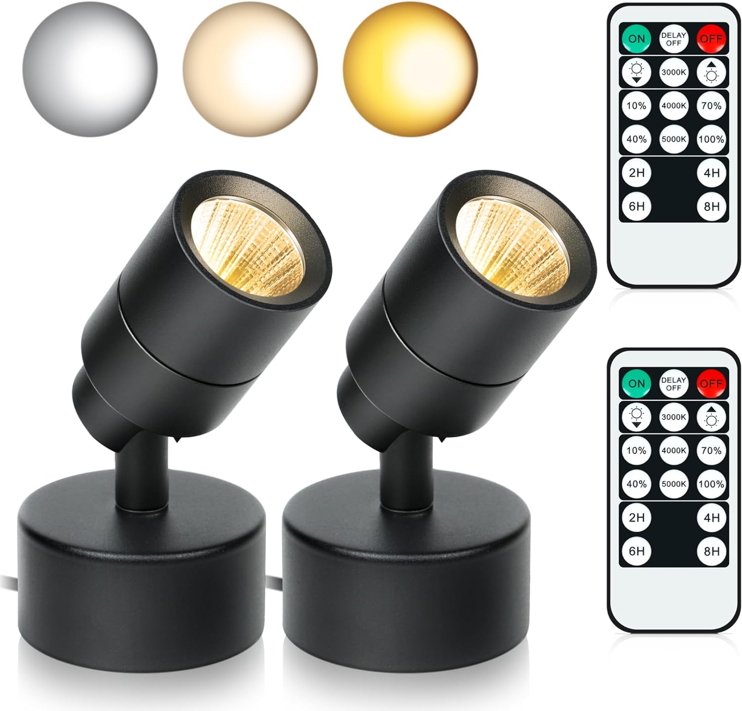 2 Pack LED Spotlights Indoor for Plants Uplighting & Artwork