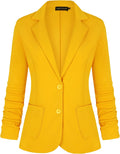 Womens Casual Work Blazer 3/4 Sleeve - Slim Fit Office Jacket