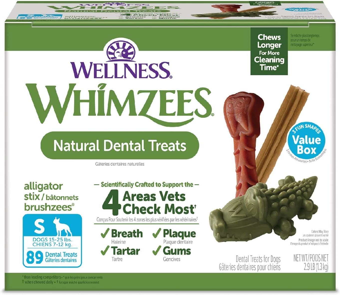 WHIMZEES Wellness Value Box Dog Dental Treats for Healthy Gums