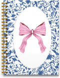 Pink Coquette Bows Spiral Journal Notebook 5.58 x 3 - Portable