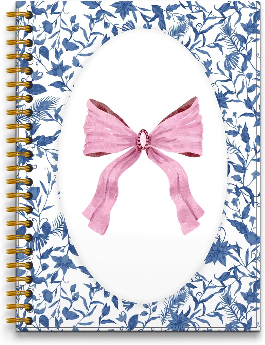 Pink Bows Spiral Journal - Chinoiserie Elegance