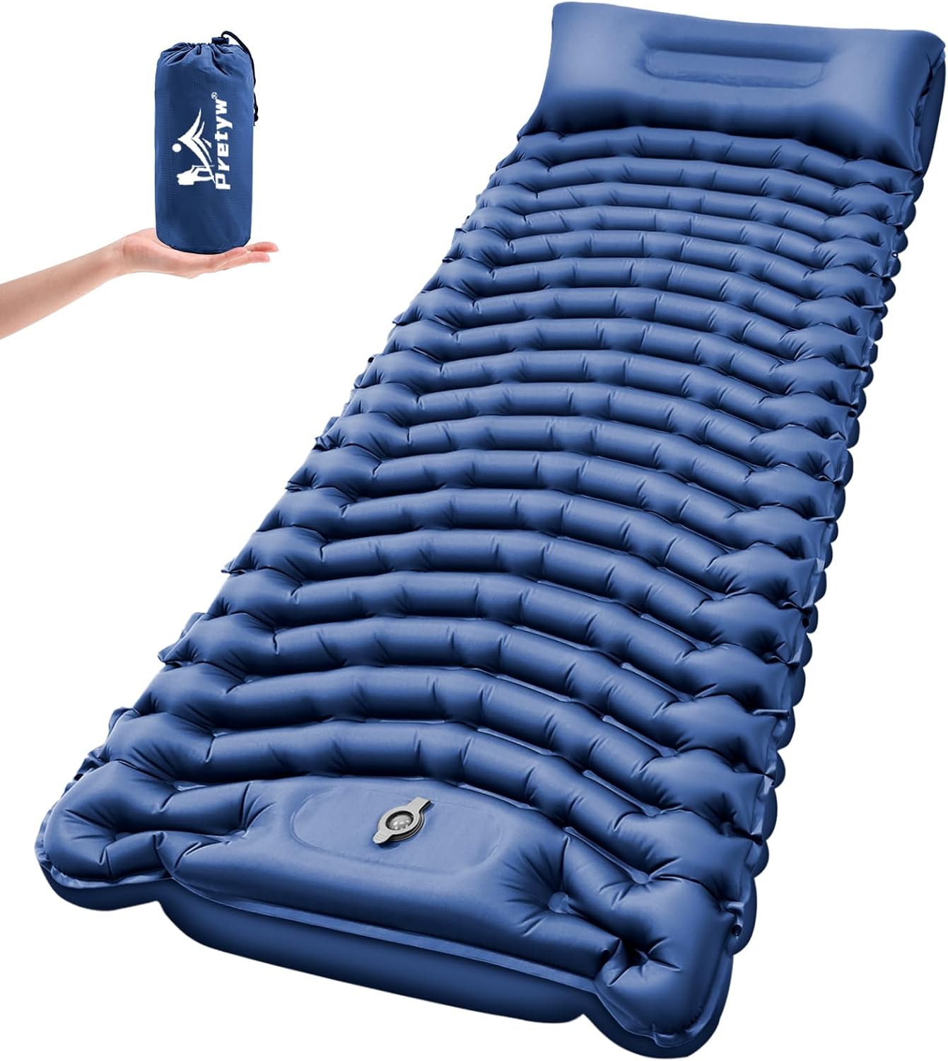 Ultralight Camping Sleeping Pad with Built-in Pillow for Comfort