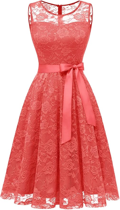 Dressystar Women's Floral Lace Short Bridesmaid Dress Review