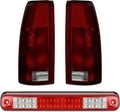 Tail Light + 3rd Brake Light Assembly Compatible with 1988-1999 Chevy