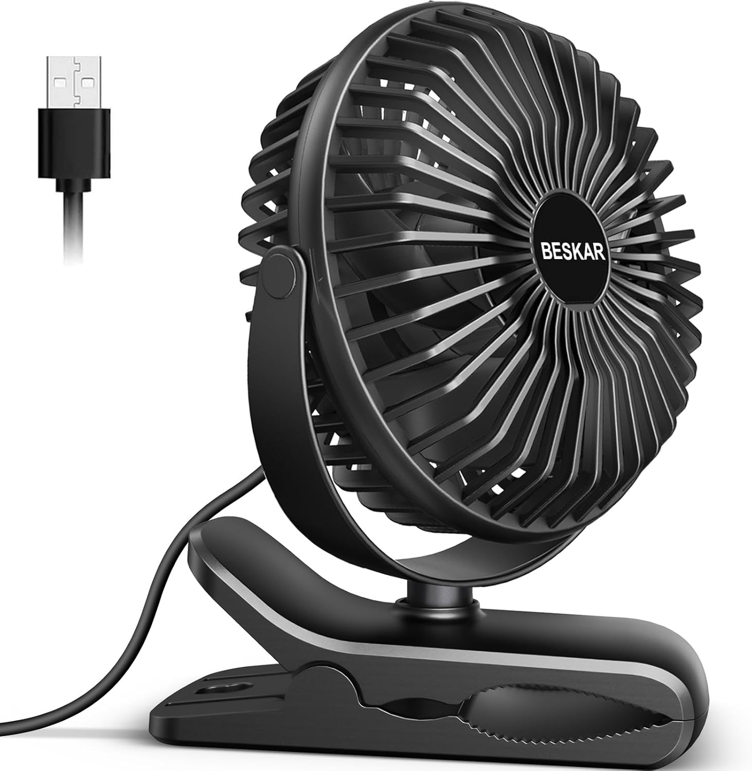 Ultra Quiet Clip On Fan - Strong Airflow for Anywhere!