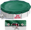 24 ft Round Pool Cover for Above Ground Pools - Durable Winter Mesh