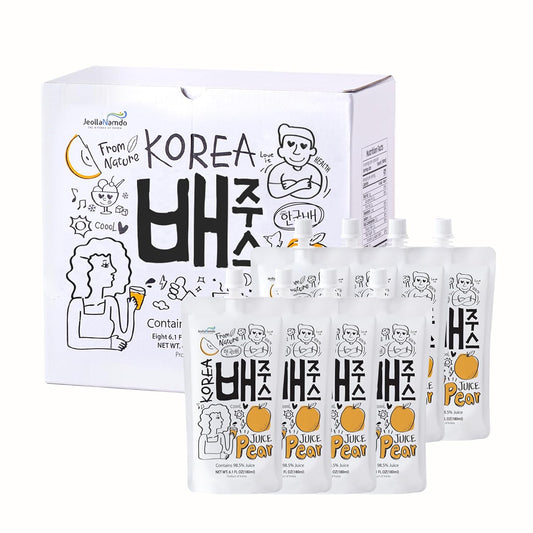 Korean Pear Juice Boxes for Refreshing Hangover Relief - 48.7 Fl Oz