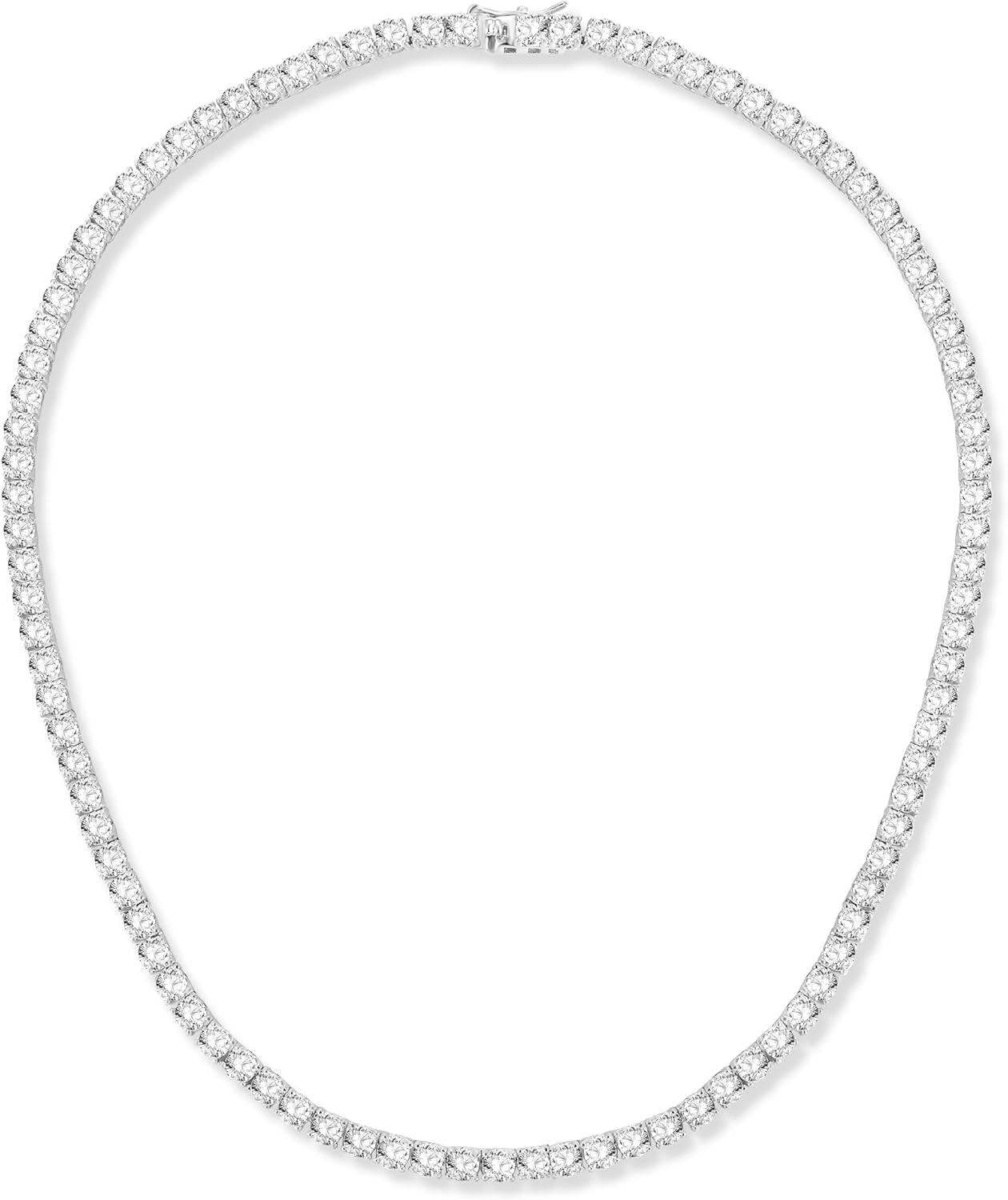 Gemsme 4mm CZ Tennis Necklace in 18K Gold Plated Elegance