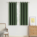 BULBUL Velvet Emerald Olive Green Curtains for Living Room