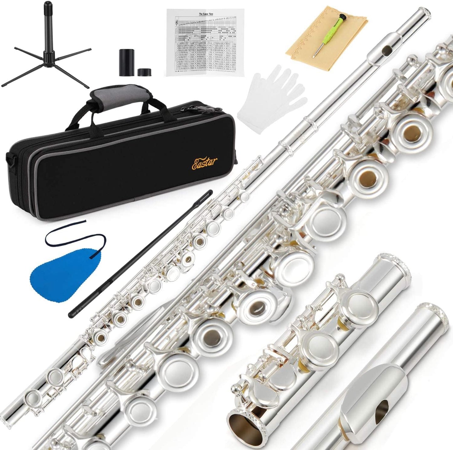 Eastar Open Hole 16 Keys Flute for Beginners with Accessories