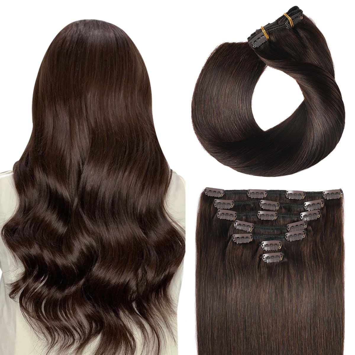 SUYYA Real Human Hair Clip in Extensions for Stunning Volume