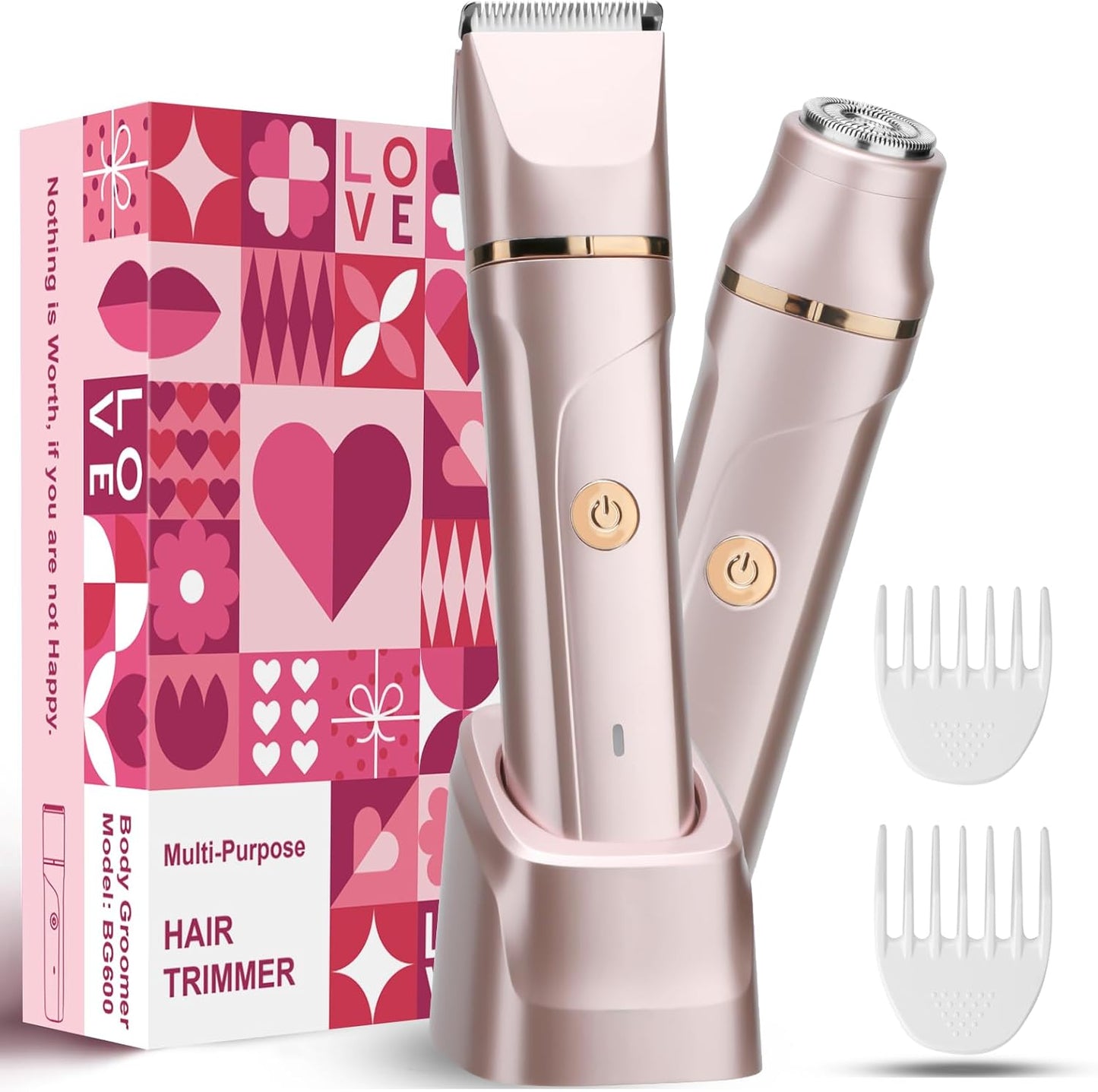 Bikini Trimmer for Women - 2-in-1 Electric Shaver for Grooming