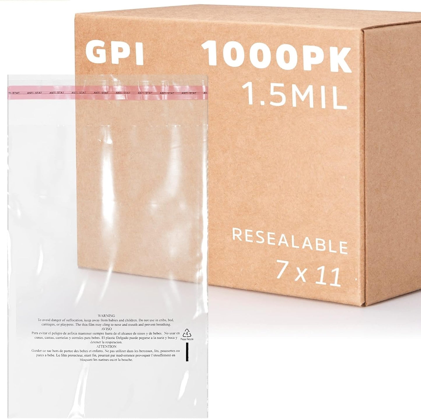 GPI Clear Self Seal Poly Bags for Easy Packaging & Shipping