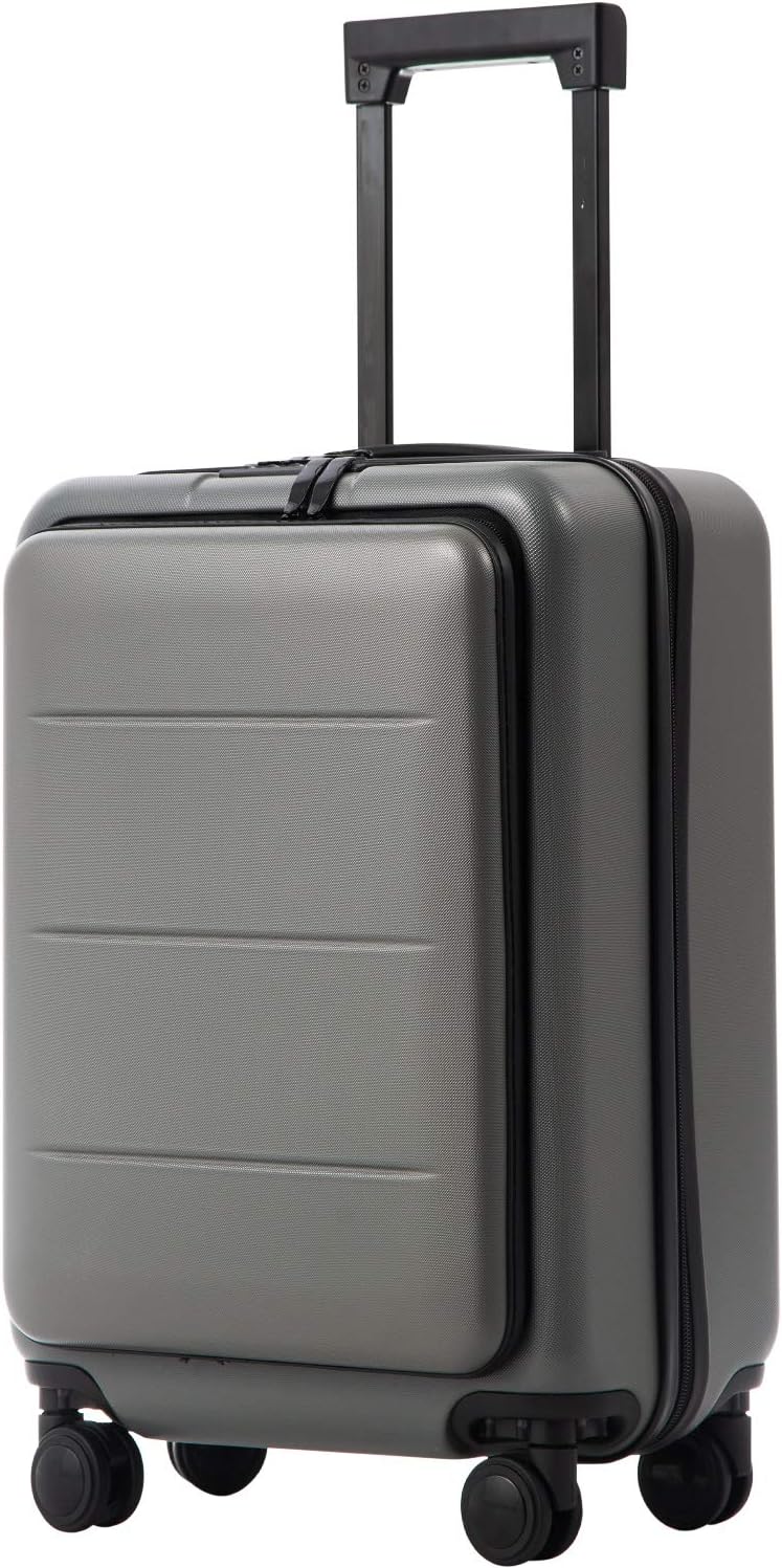 COOLIFE Luggage Suitcase 20in Carry On with Front Pocket