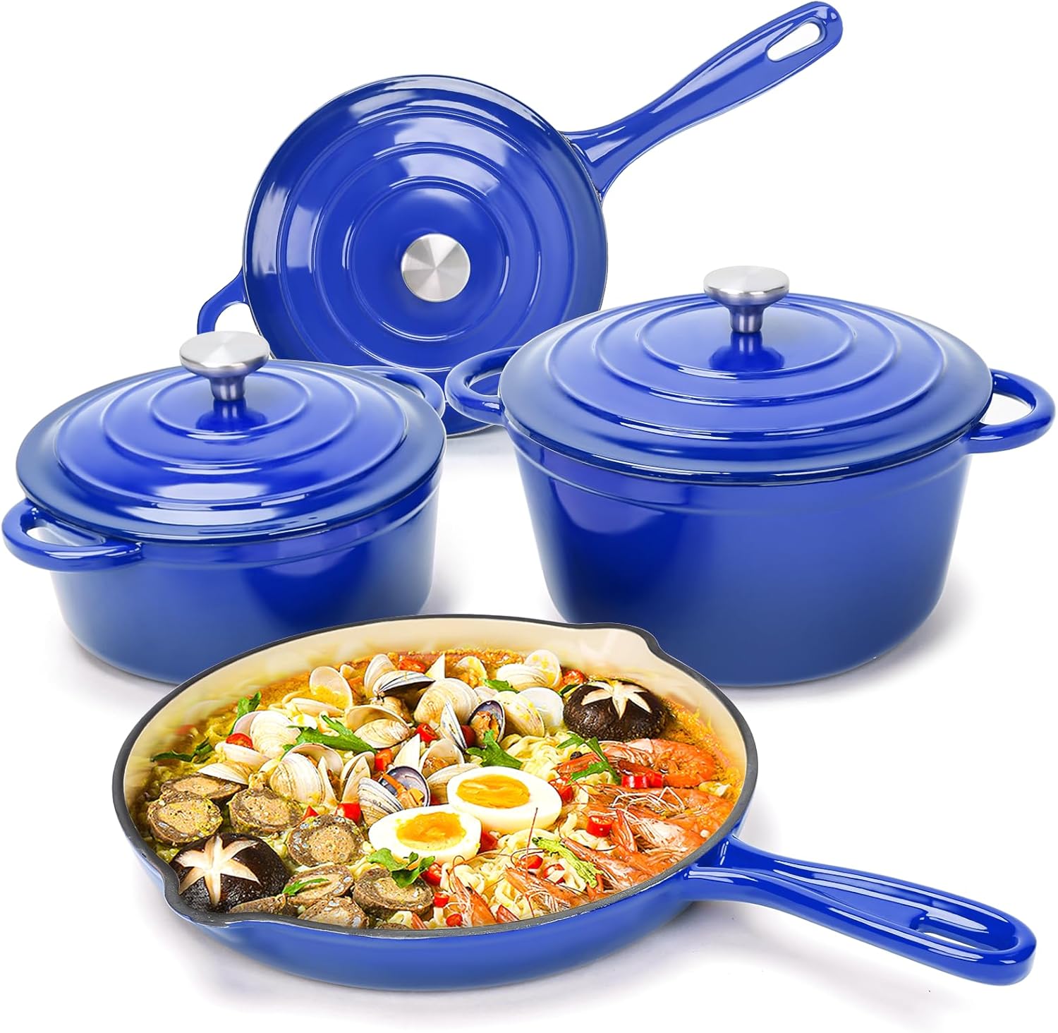 Hisencn 7-Piece Enameled Cast Iron Cookware Set Review