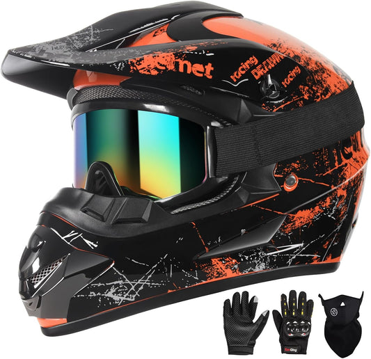 SPARK Dirt Bike Helmets for Kids and Adults - Full Face Safety Gear