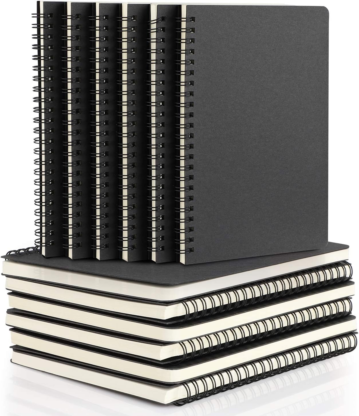 EUSOAR A5 Spiral Notebooks 12-Pack - Travel Journals with 120 Lined Pages