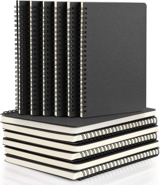 EUSOAR A5 Spiral Notebooks 12-Pack - Travel Journals with 120 Lined Pages