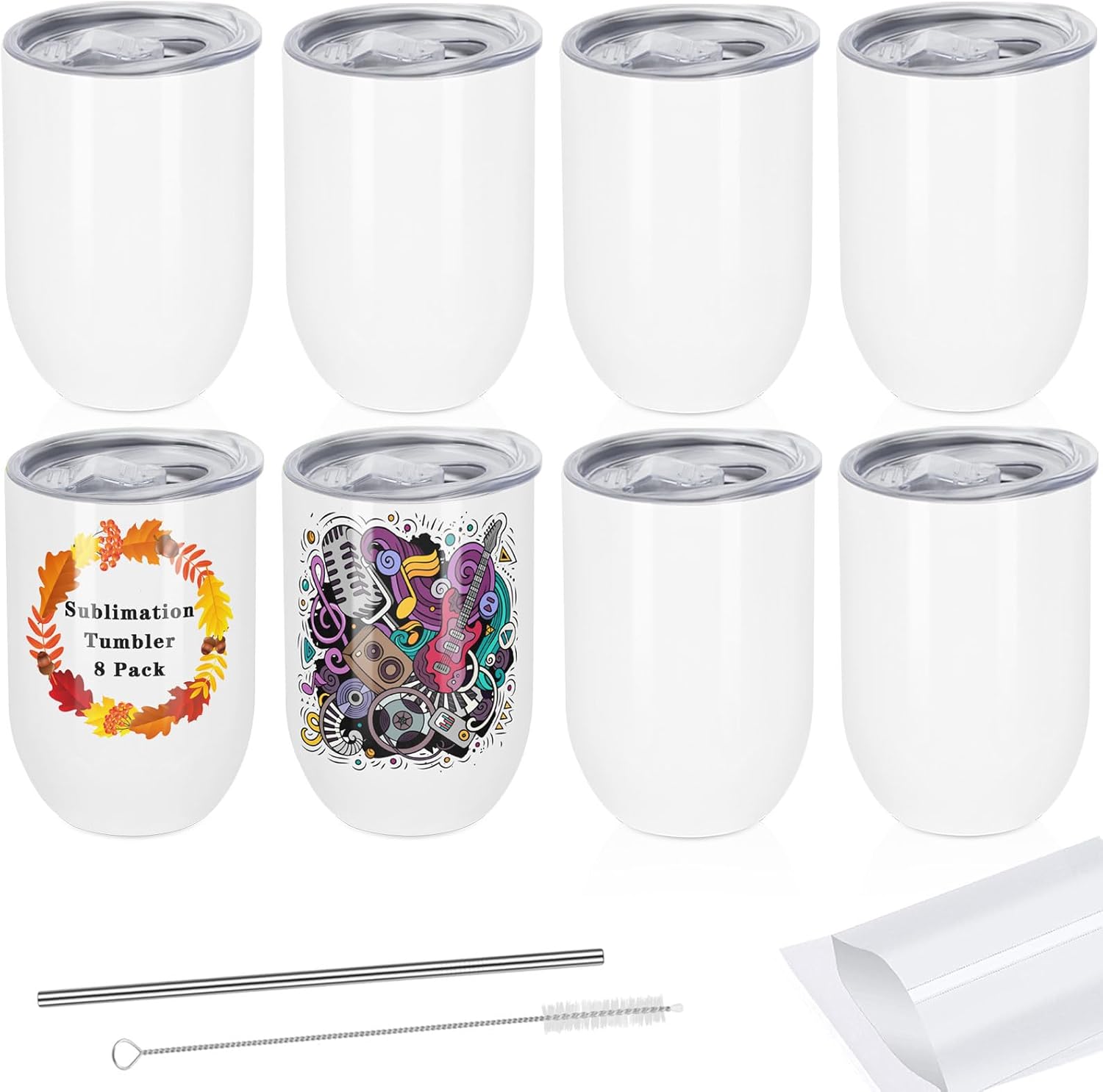12 Oz Stainless Steel Double Wall Insulated Wine Tumblers