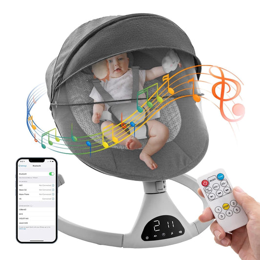 Baby Swing for Infants with 5 Sway Speeds and Bluetooth