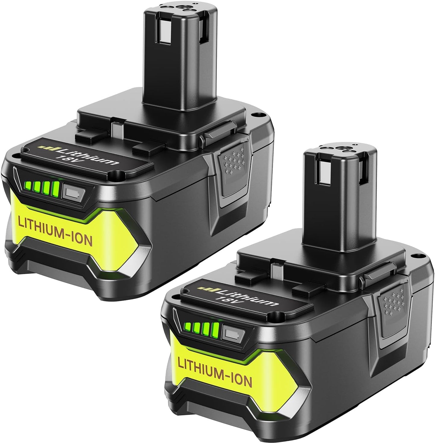 2-Pack 18v 5.0Ah Lithium Ion Batteries for Ryobi Tools