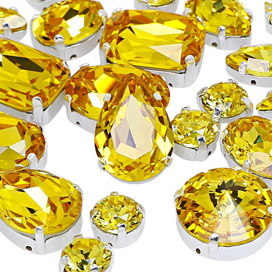 DONGZHOU Rhinestone for Crafts - 82pcs Mixed Shapes
