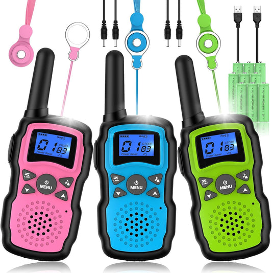 Wishouse Walkie Talkies for Kids Rechargeable Long Range Fun