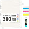 Graph Paper Notebook 8.5 in x 11 in - 300 Pages Thick Grid Paper