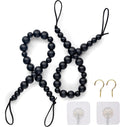 Set of 2 Black Rope Curtain Tiebacks - MAINEVENT