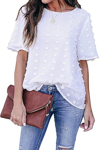 Blooming Jelly Womens Chiffon Blouse for Summer Casual Wear