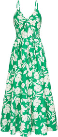 GRACE KARIN Women's Summer Maxi Dress Floral Tie Front (Style RTZG)