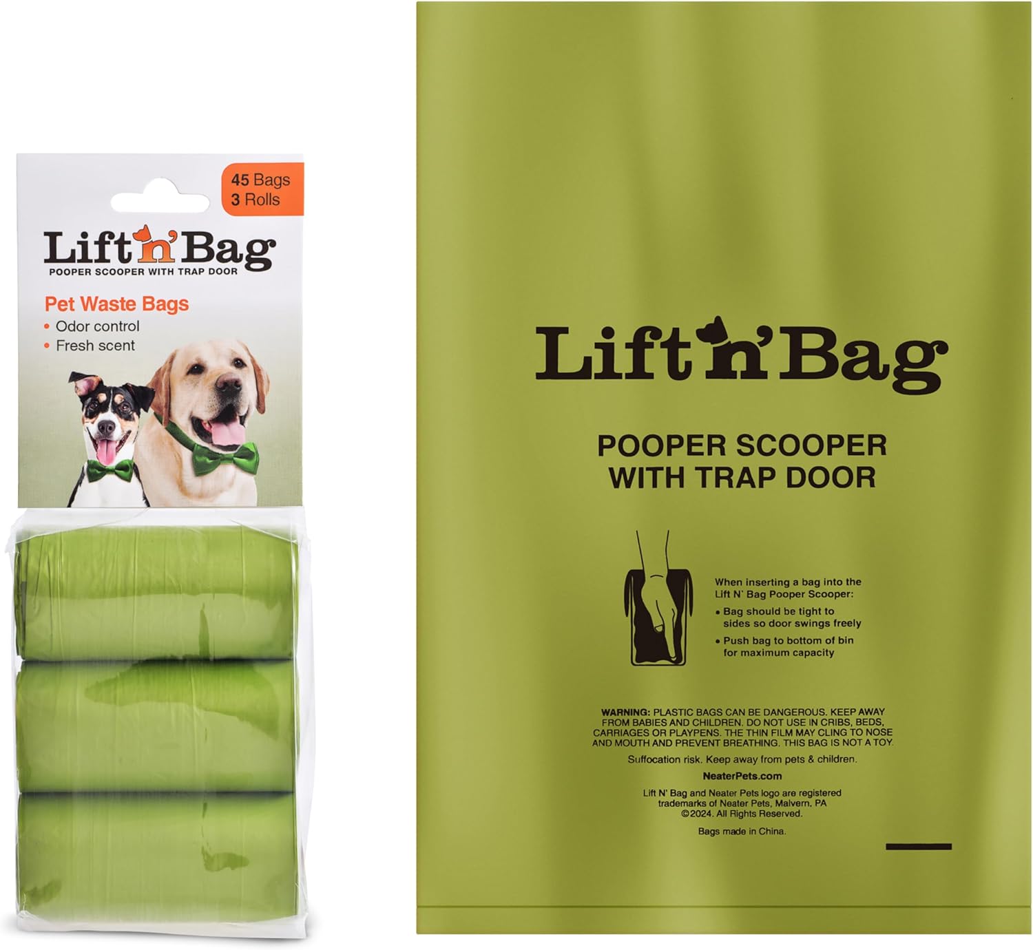 Neater Pets Thick Dog Poop Bags - 20% Thicker for Leakproof Cleanup