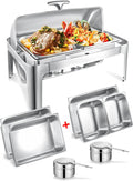 13QT Roll Top Chafing Dishes for Buffet - Keeps Food Warm All Day