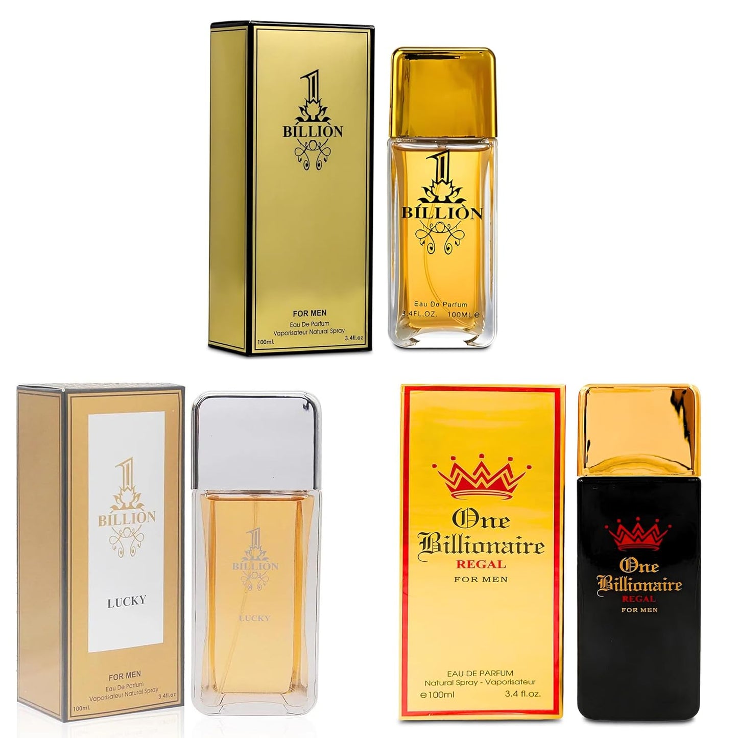 3Pack Men Colognes Combo Set for Day to Night Use Fragrances