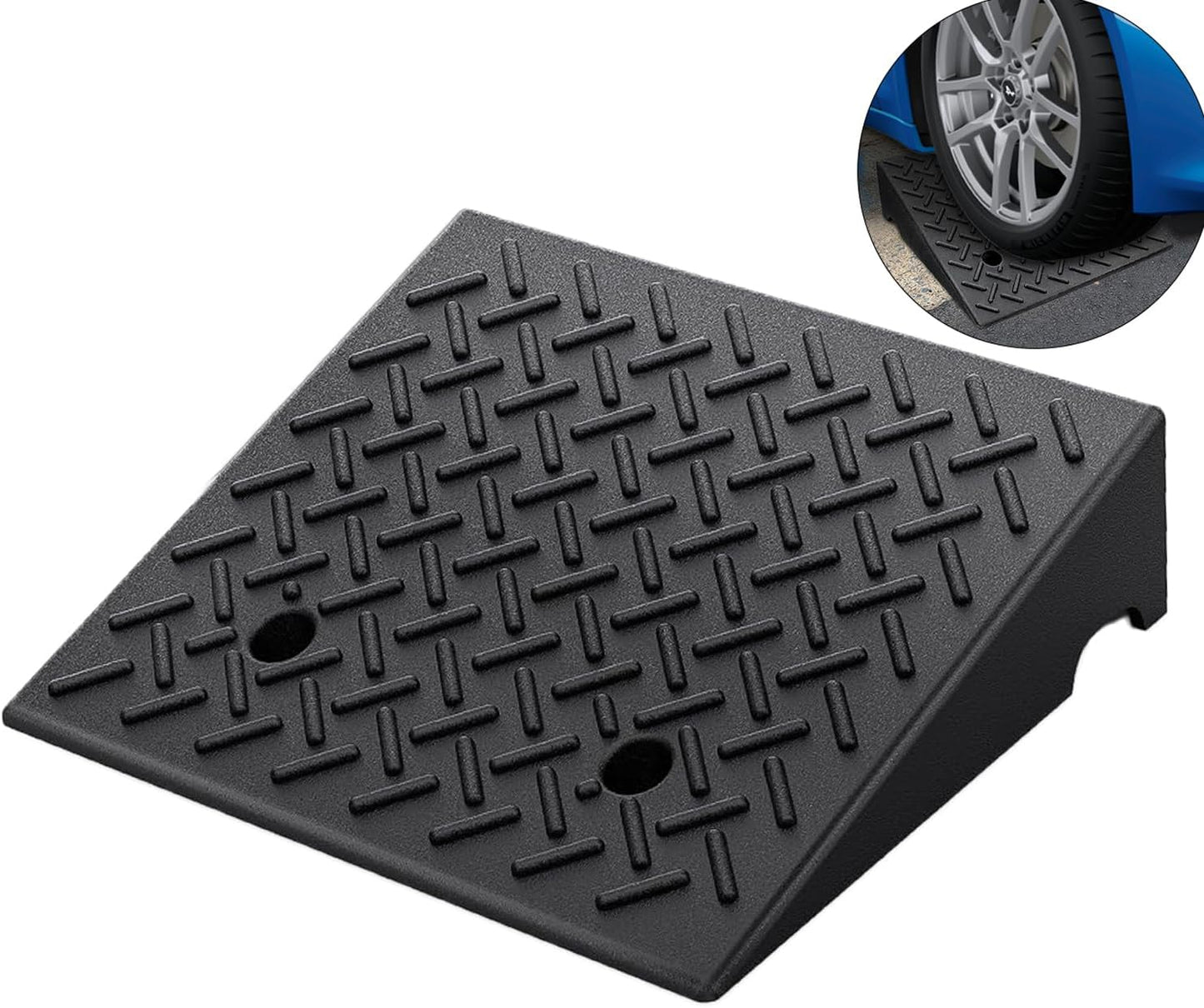 Heavy Duty Rubber Curb Ramp for Vehicles and Wheelchairs