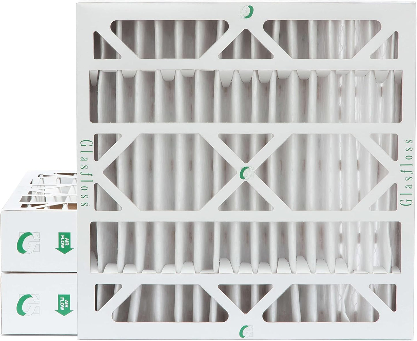 Glasfloss MERV 10 Pleated Air Filters 20x20x4 for AC & Furnace