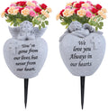Angel and Cross Cemetery Grave Memorial Vases for Loved Ones